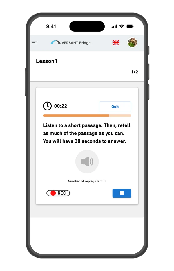Designed by perfect-score Versant instructors